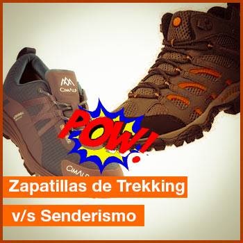 diferencia entre zapatillas de trekking y senderismo